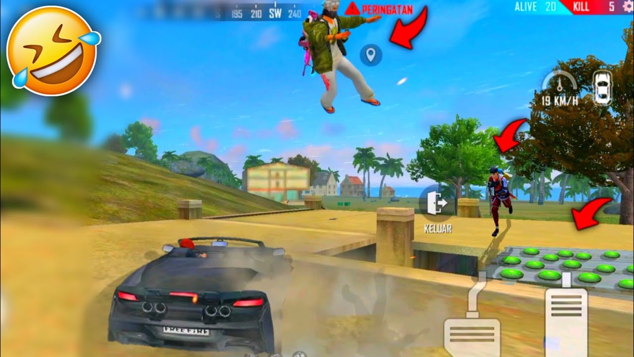FREE FIRE Momen Lucu - Akibat Telat Masang Gloowall, Musuhnya Kepental🤣🤣