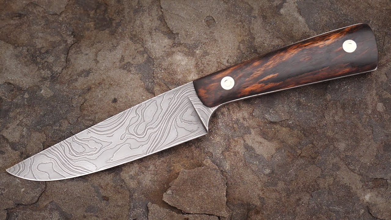 Делаем нож из заготовки Twist Damascus Сая Свона!