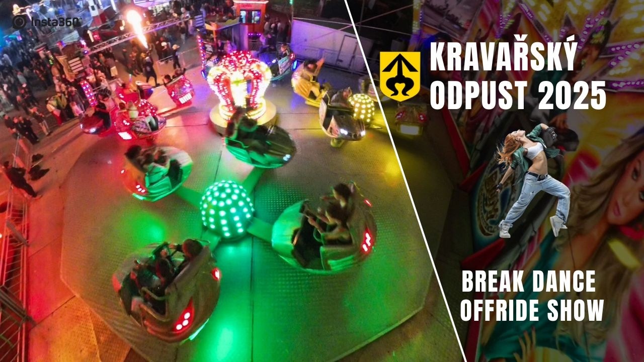 Atrakce Break Dance Offride Show Čerti Insta360 x4 | Kravařský odpust 2025