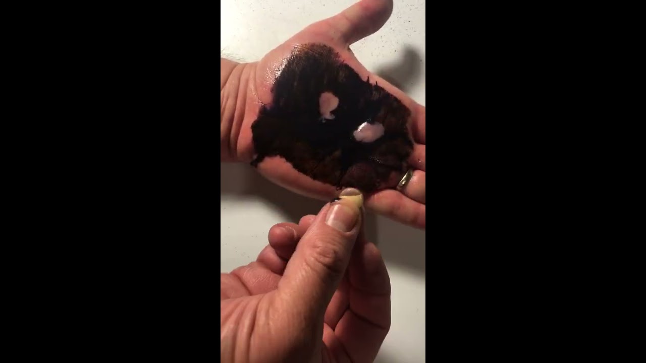 Iodine and starch in a dollar bill and paper and reduction with Vitamin C in hand