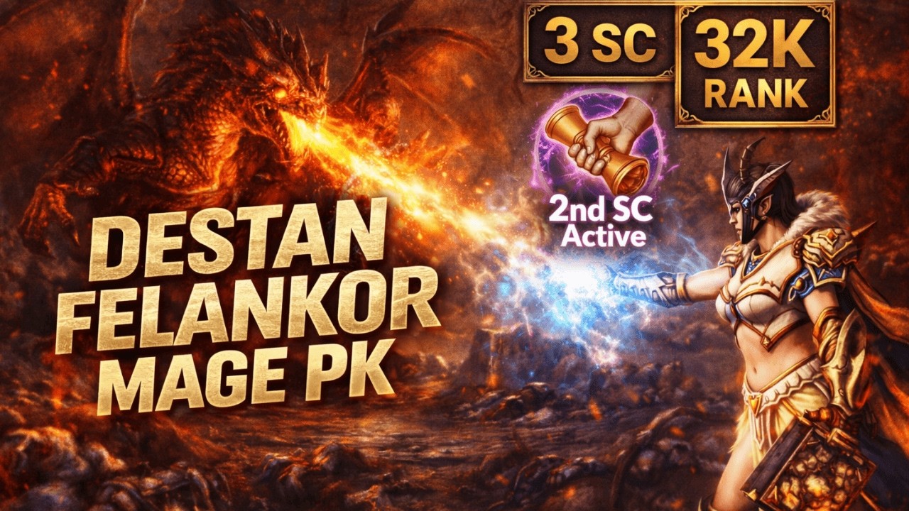 Destan | Inna 23:30 Felankor Mage PK | +265 MP | 32K Rank Stream Replay (22 Nov 2025)