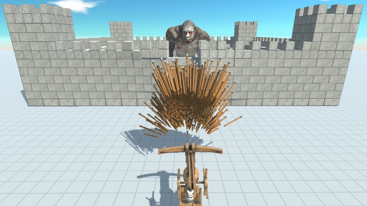 GOD BALLISTA Blowing Away Titans from ALL UNITS in Castle Animal Revolt Battle Simulator