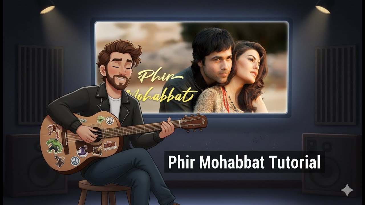 Phir mohabbat Guitar Intro - Tutorial | Easy lesson | Murder 2 | Guitarist - Jab Jab tere pas 