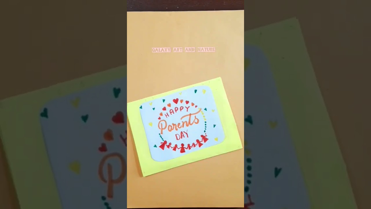 Parents day card #diy #parents #papercraft #ytshorts #loveumom