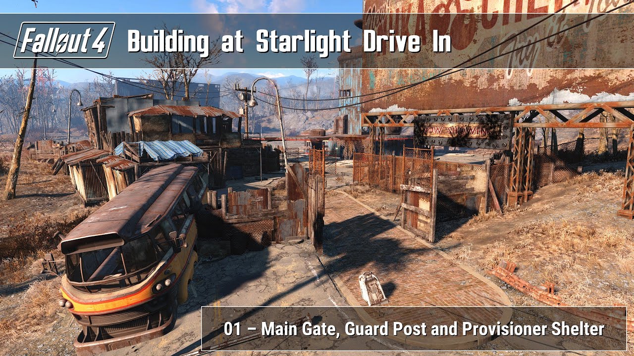 Fallout 4 - Building at Starlight 01 (Main Gate, Guard Post and Provisioner Shelter)