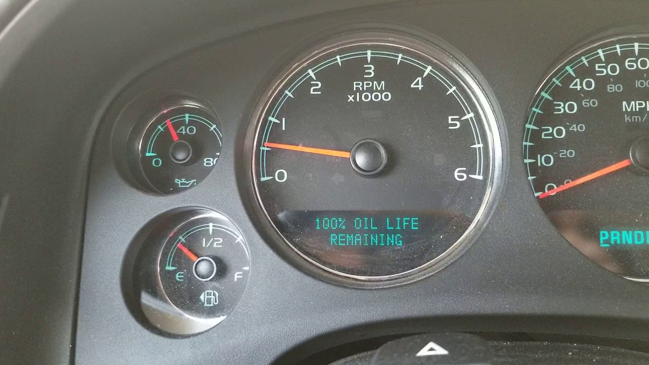 How To Reset Change Oil Light 2011 Tahoe