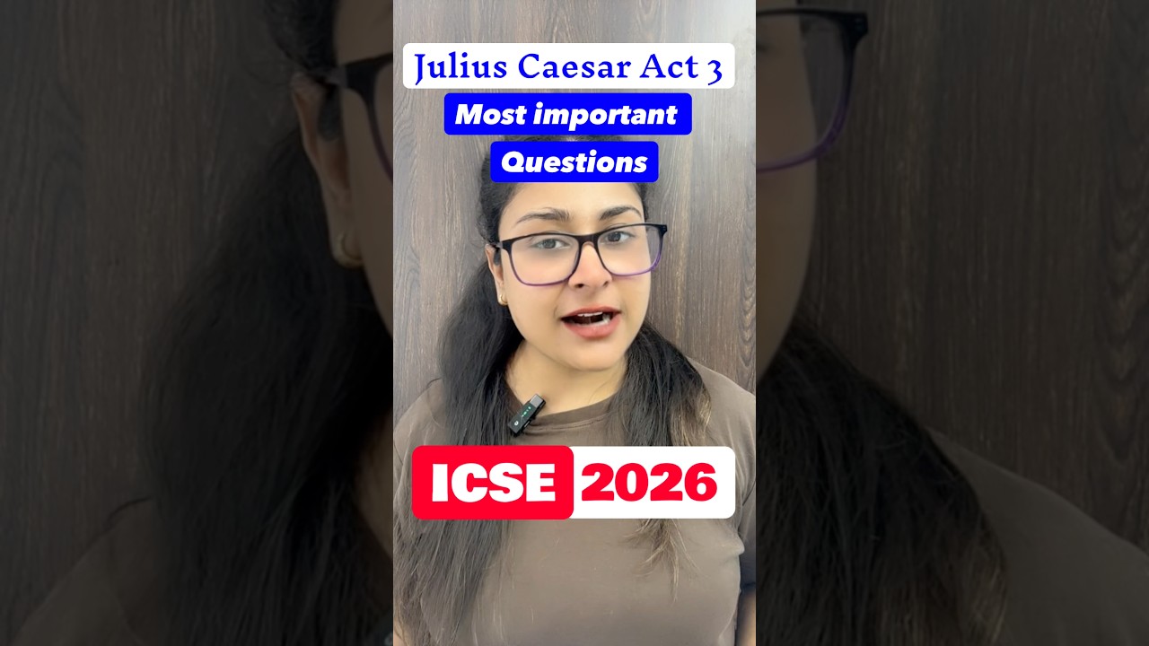 ICSE CLASS 10 Julius Caesar Act 3 Most imp Questions #fyp #foryou #shorts #ytshorts #trending #viral