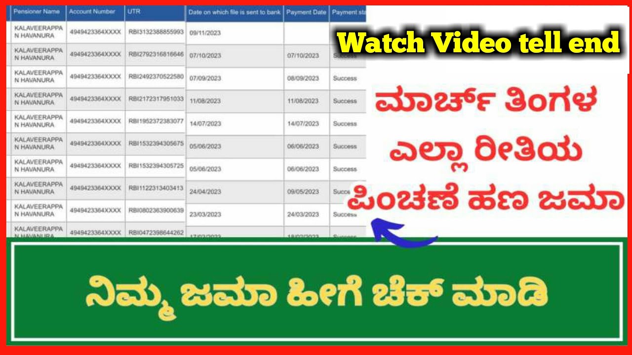 How to check pension beneficiary list 2024 in kannada