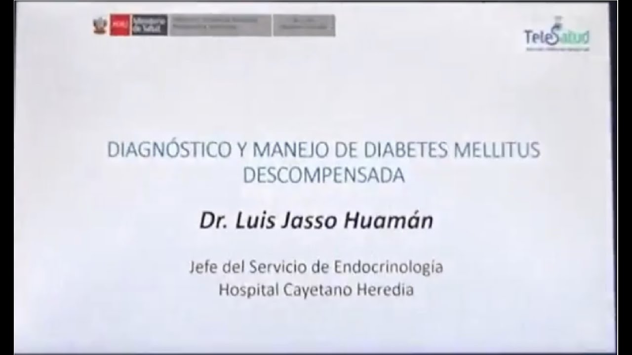 TELECAPACITACI&Oacute;N - MANEJO DE DIABETES DESCOMPENSADA
