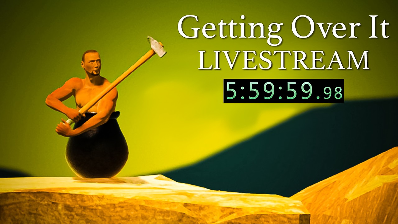 6 Hour In Getting Over It💀| Live Stream🔴| #gettingoverit #gettingoveritspeedrun #hardgame #gaming