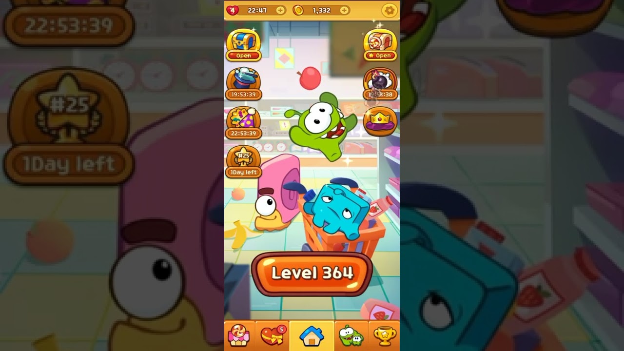 Difficult Level 361 | Cut The Rope : BLAST | Level 361 - Level 368 | Strategic Gameplay | Tutorial
