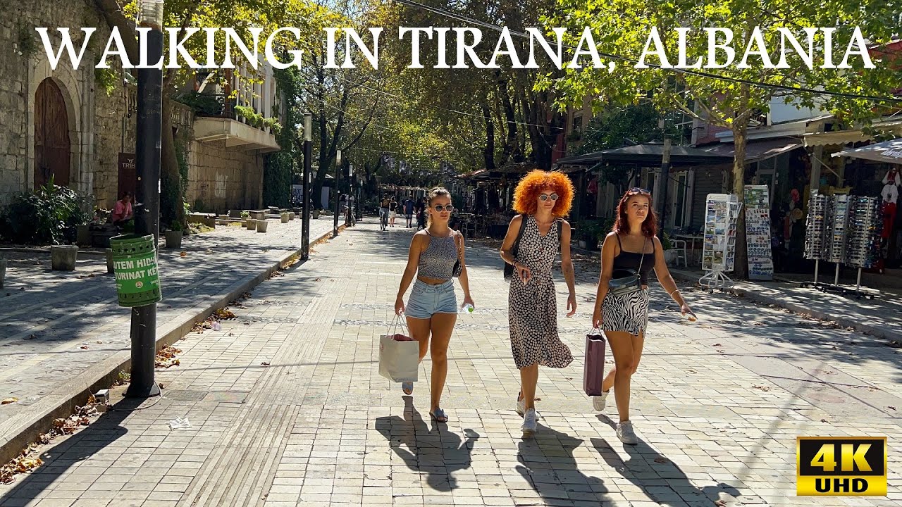 Walking in Tirana, Albania - 4K UHD - Walking Tour - The capital and largest city of Albania