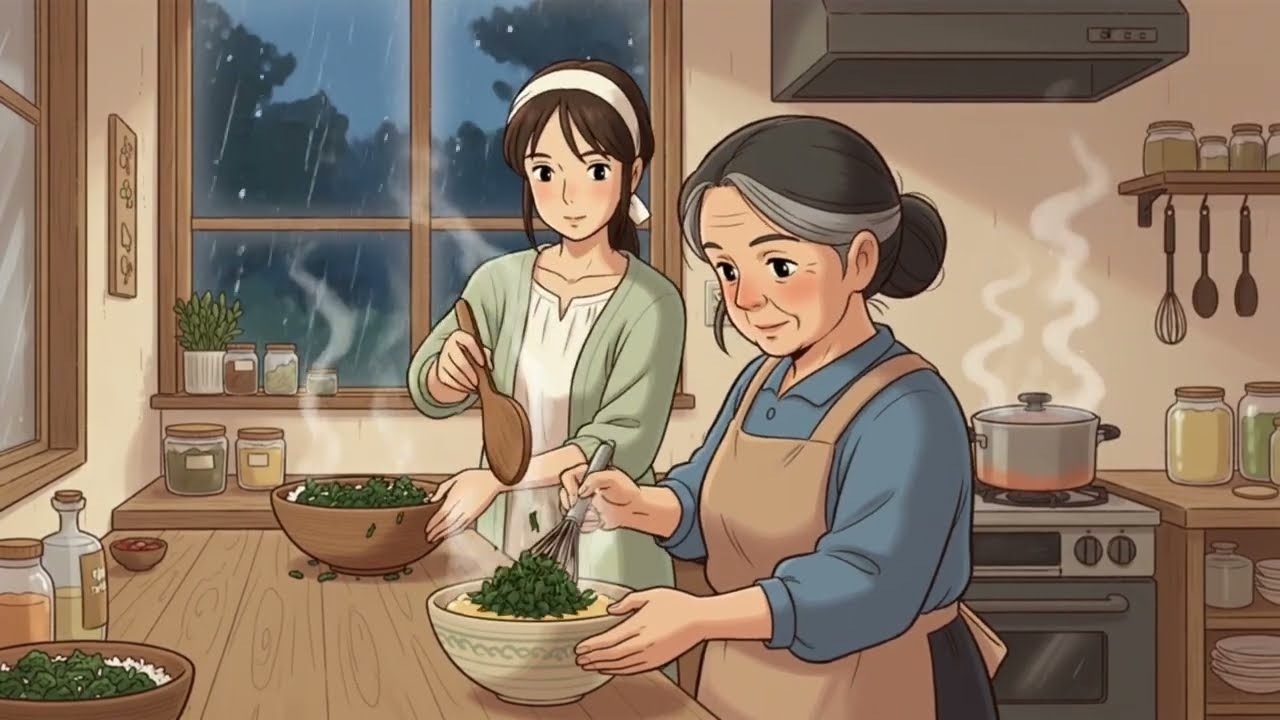 The First Rain of Spring Washing Rice While the Garden Breathes Again🌿|Slow Living Ghibli-Style ASMR