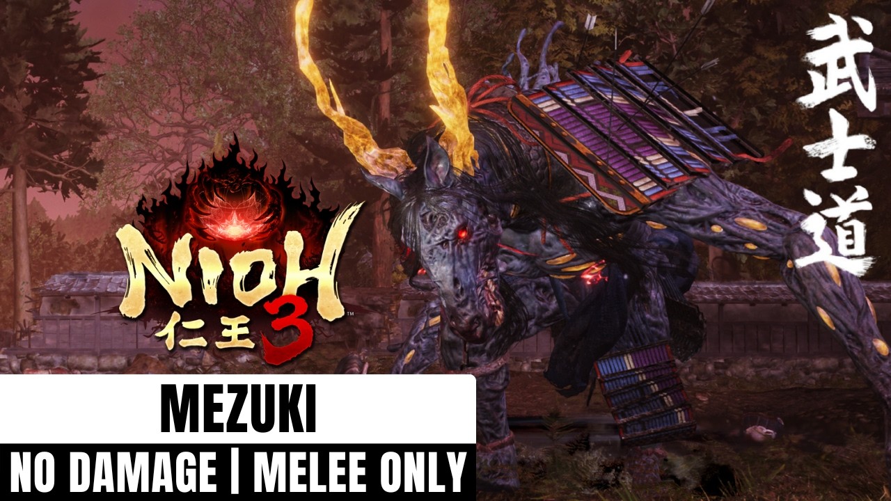 Nioh 3 - Mezuki Boss Fight (No Damage/Samurai Sword)