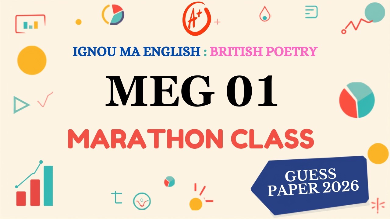 MEG 01 MARATHON CLASS 2026 | MEG 01 British Poetry Notes | Ignou meg 01 important questions 2026