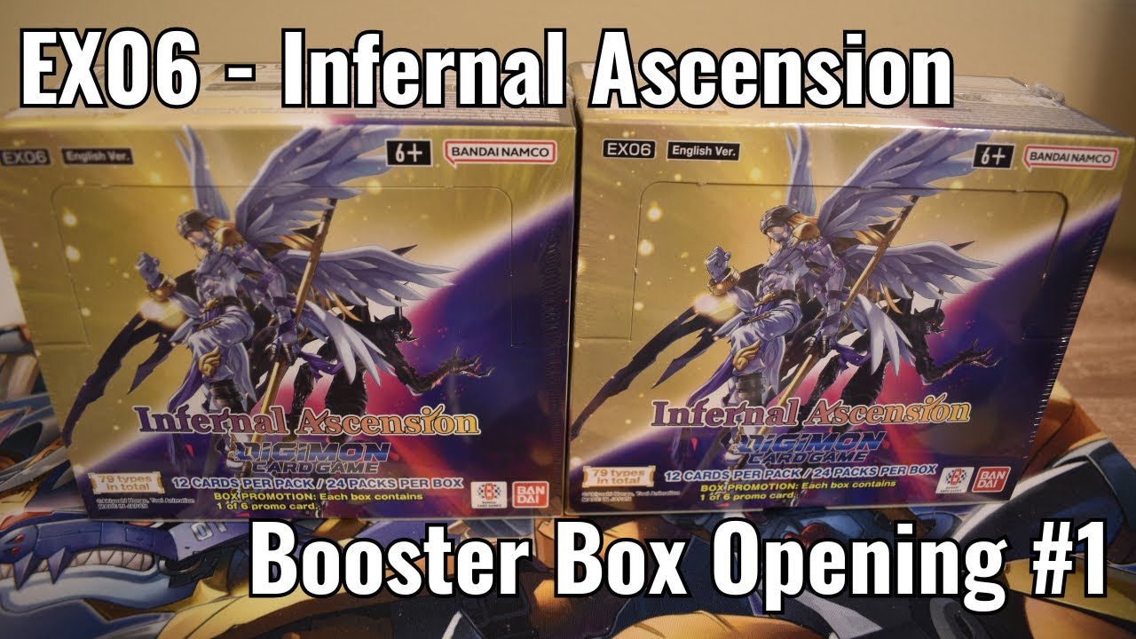 Chasing Some Ghost Rares - Digimon Card Game EX06 Infernal Ascension Booster Box Opening 1/2