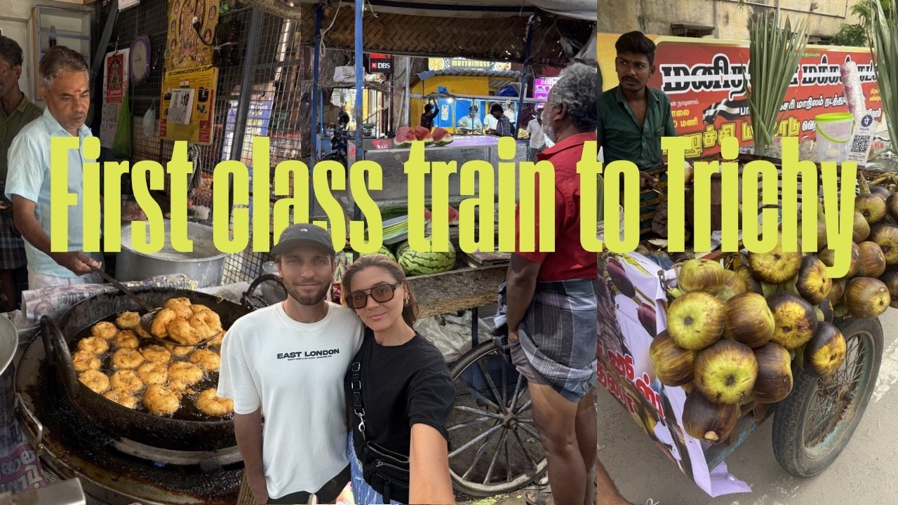 Taking a First Class Train in India 🇮🇳| Tejas Express & Trichy Street Food