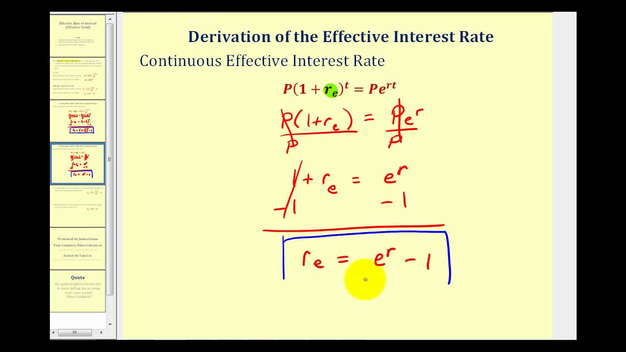 Effective Interest Rate (Effective Yield)