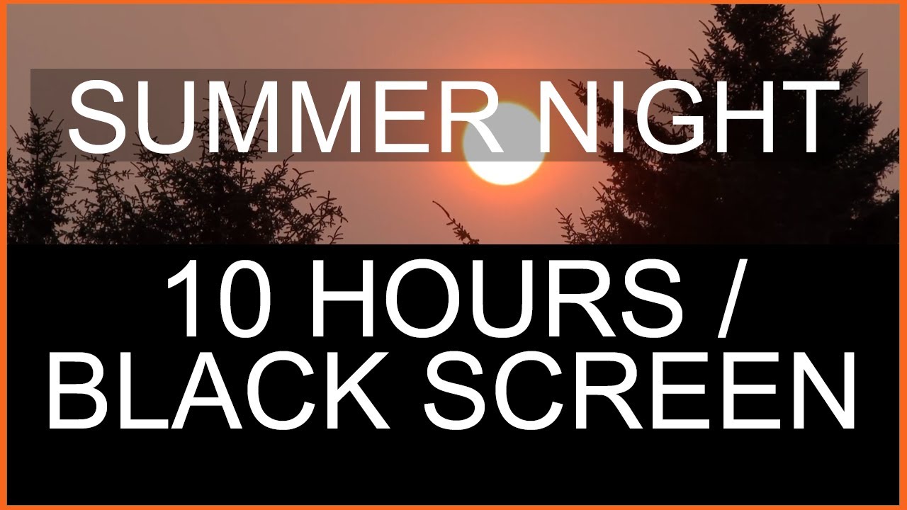 Summer Night *BLACK SCREEN* | 10 hours | Cricket and Nature Sounds