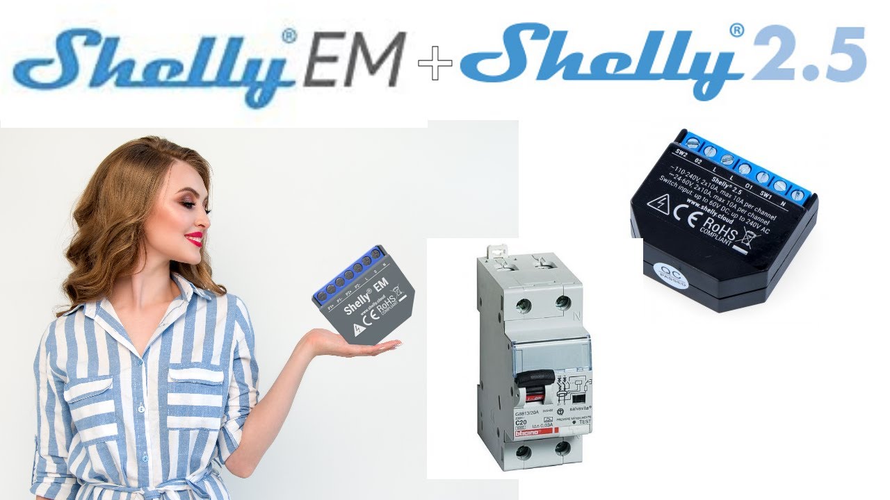 Shelly Em + Shelly 2,5 distacco carichi per linea separata , Come si fa . Proviamolo al banco