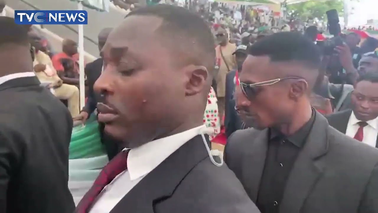 Moment Udom Emmanuel Arrives Venue Of PDP Presidential Primary