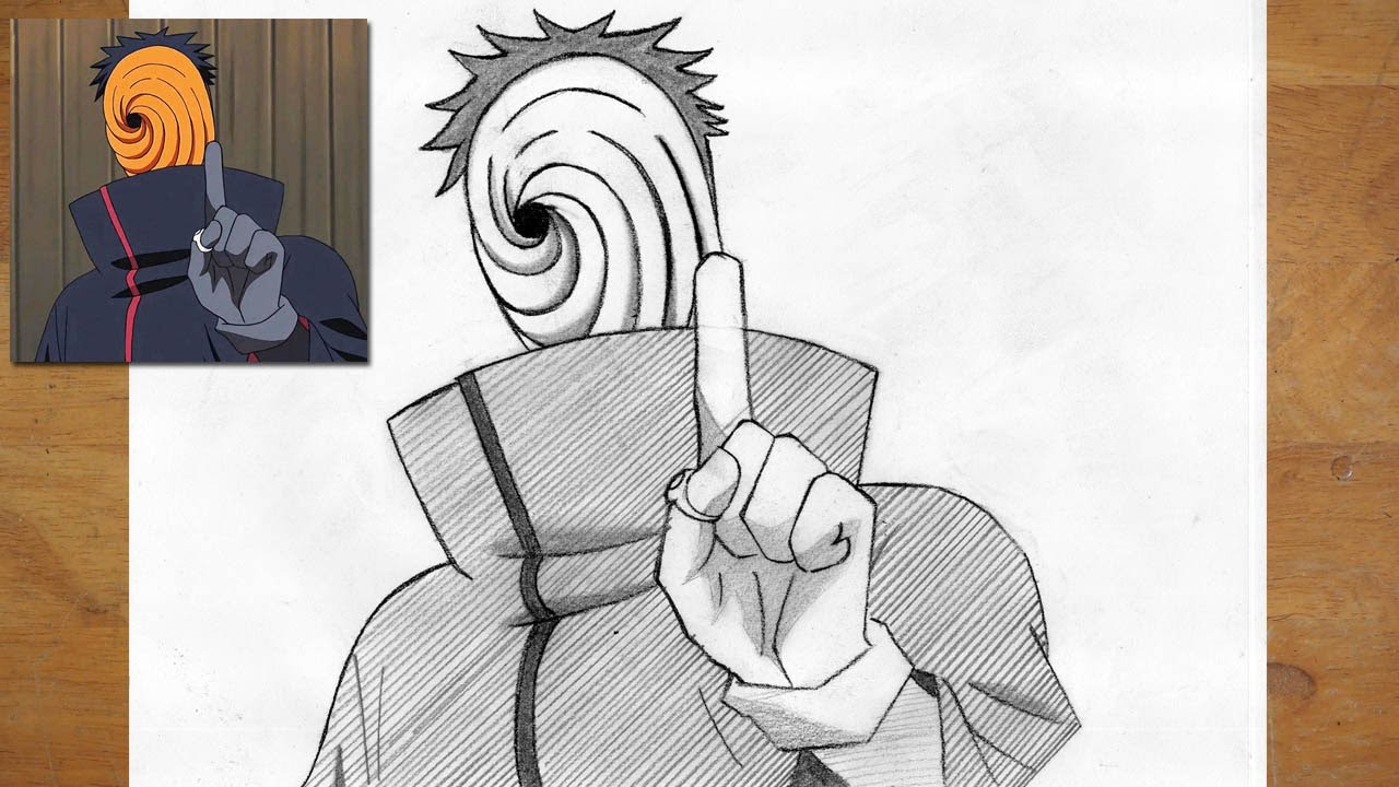 How to Draw Obito Uchiha – Step by Step | Naruto Art Tutorial