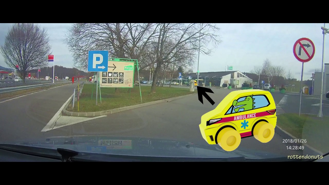 26.1.2018 Slovenian Ambulance In A Bar And Speeding!!!!!! SHOCKING!!!!!