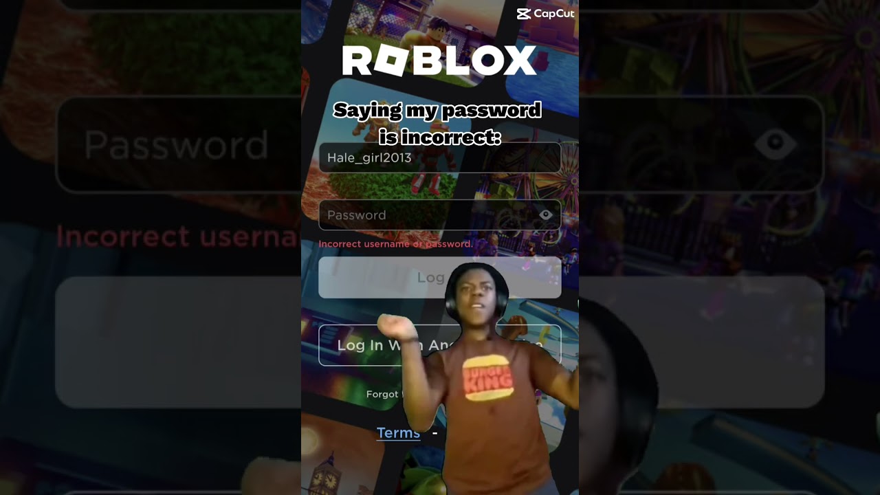 #POV your password is incorrect