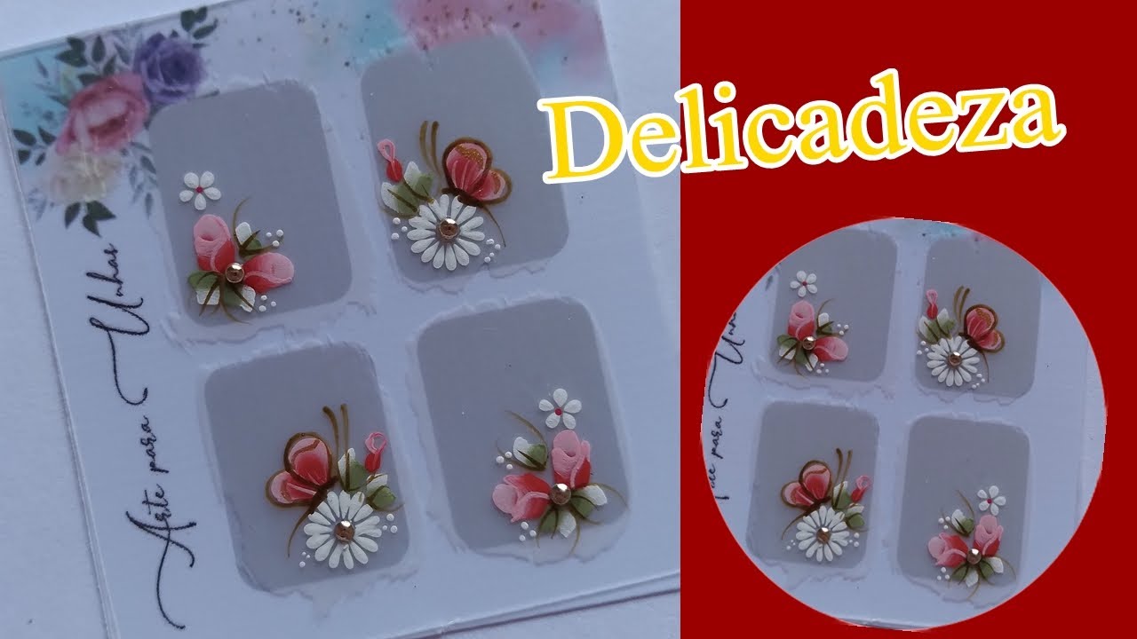 Botões Carga Dupla e FLOR MARGARIDA;Adesivos De Unhas