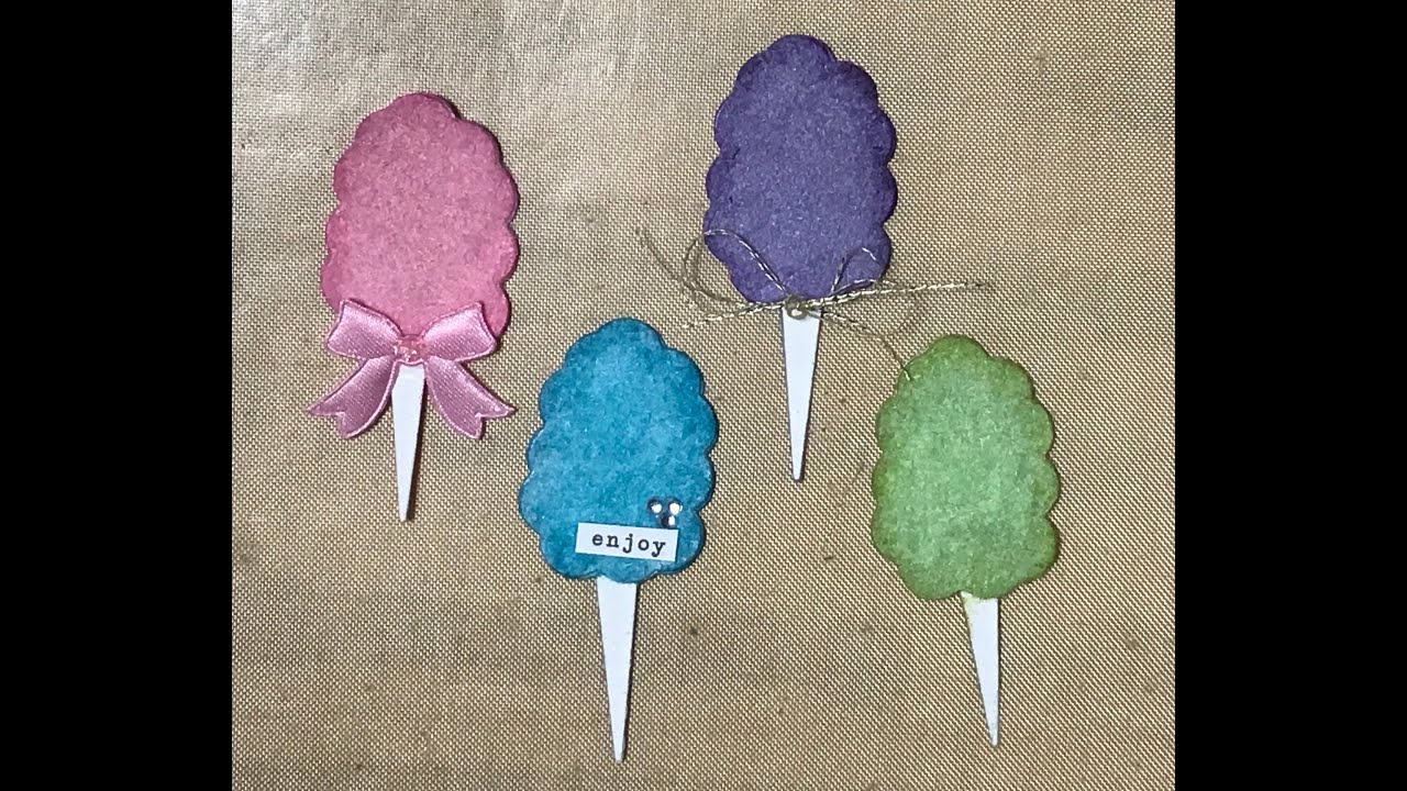 🍬Cutest Cotton Candy #embellishments Paper Crafting #embellishwithuswednesdays Collaboration 😍