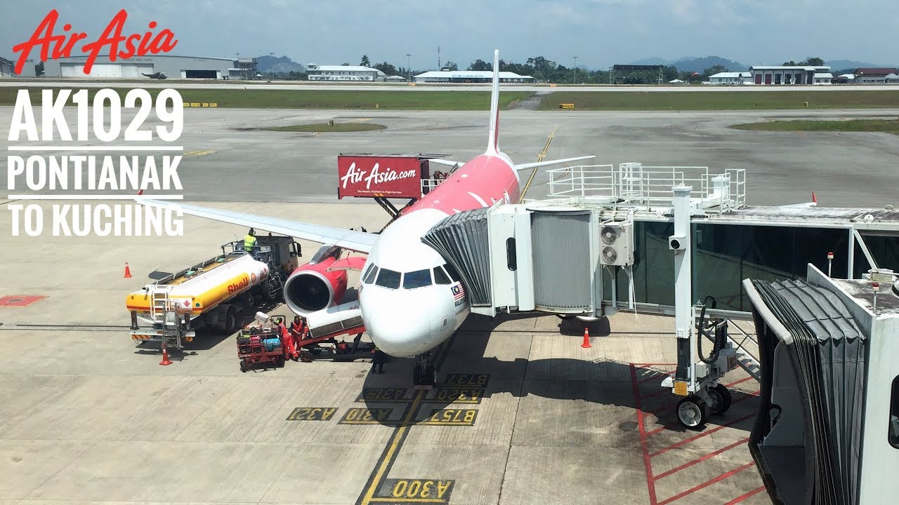 AirAsia AK1029 Flight Experience | Pontianak to Kuching | Airbus A320-200 | Economy Class