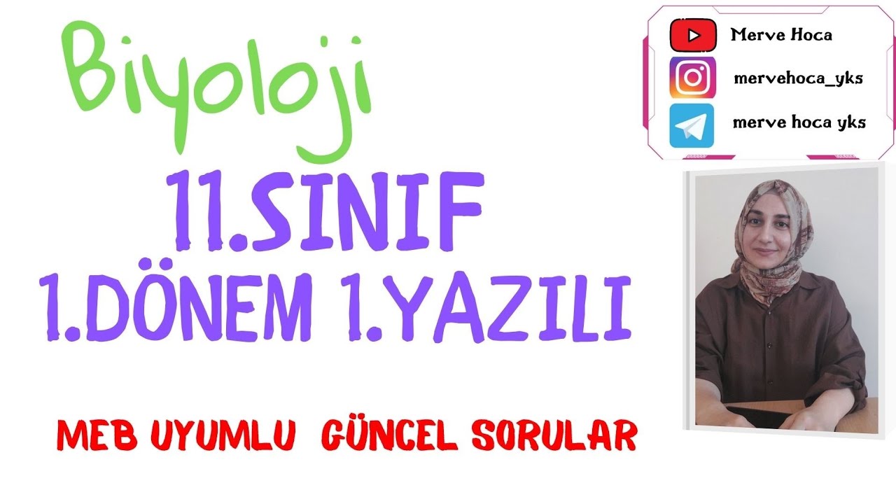 Biyoloji 11.SINIF 1.Dönem 1.Yazılı 