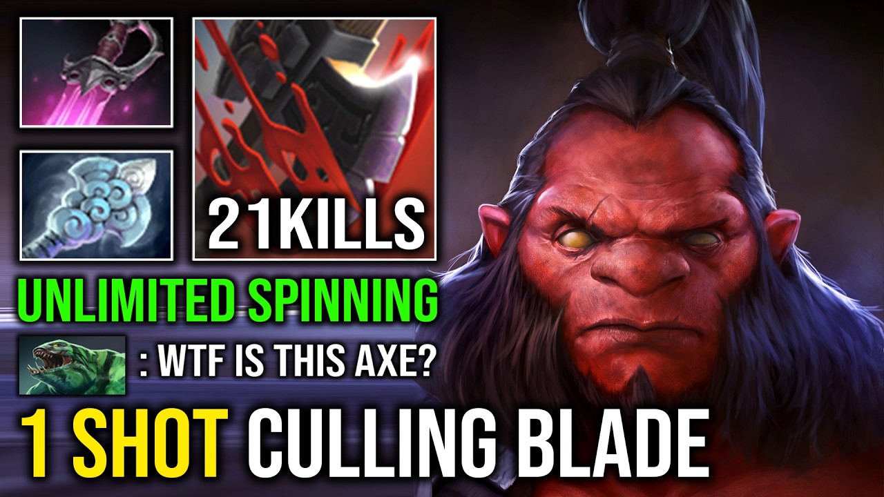 How to Offlane Axe 1 Shot Culling Blade Khanda Combo 100% Pure Helix Endless Spinning Dota 2