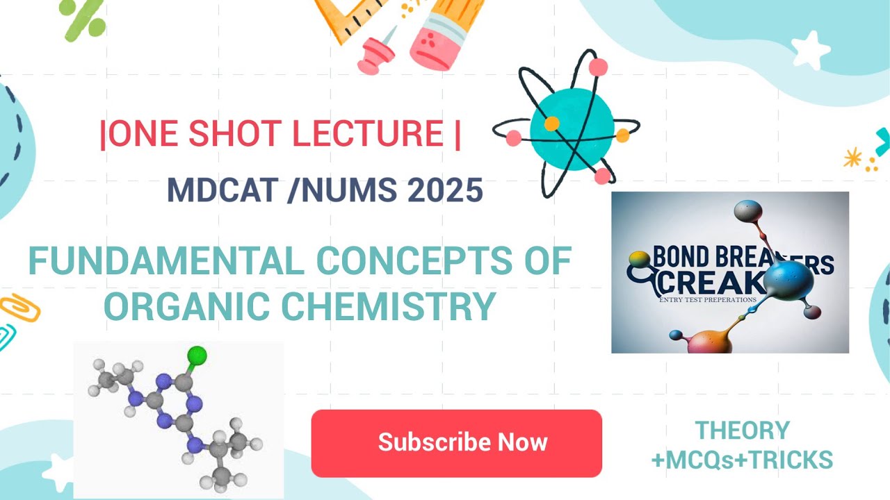 Fundamental Concepts of Organic Chemistry-Mdcat|One shot lecture|Introduction| Mdcat 2025|Kmu|UHS|