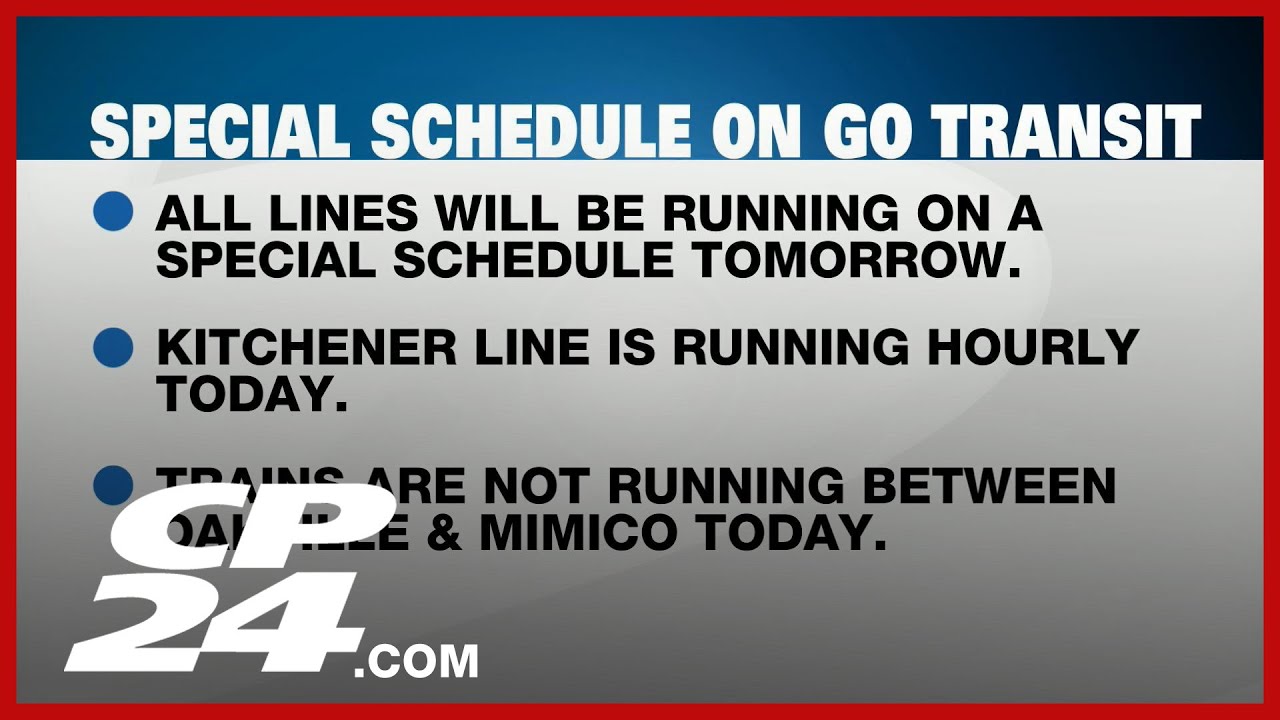 TTC and GO train experiencing altered routes due to massive storm