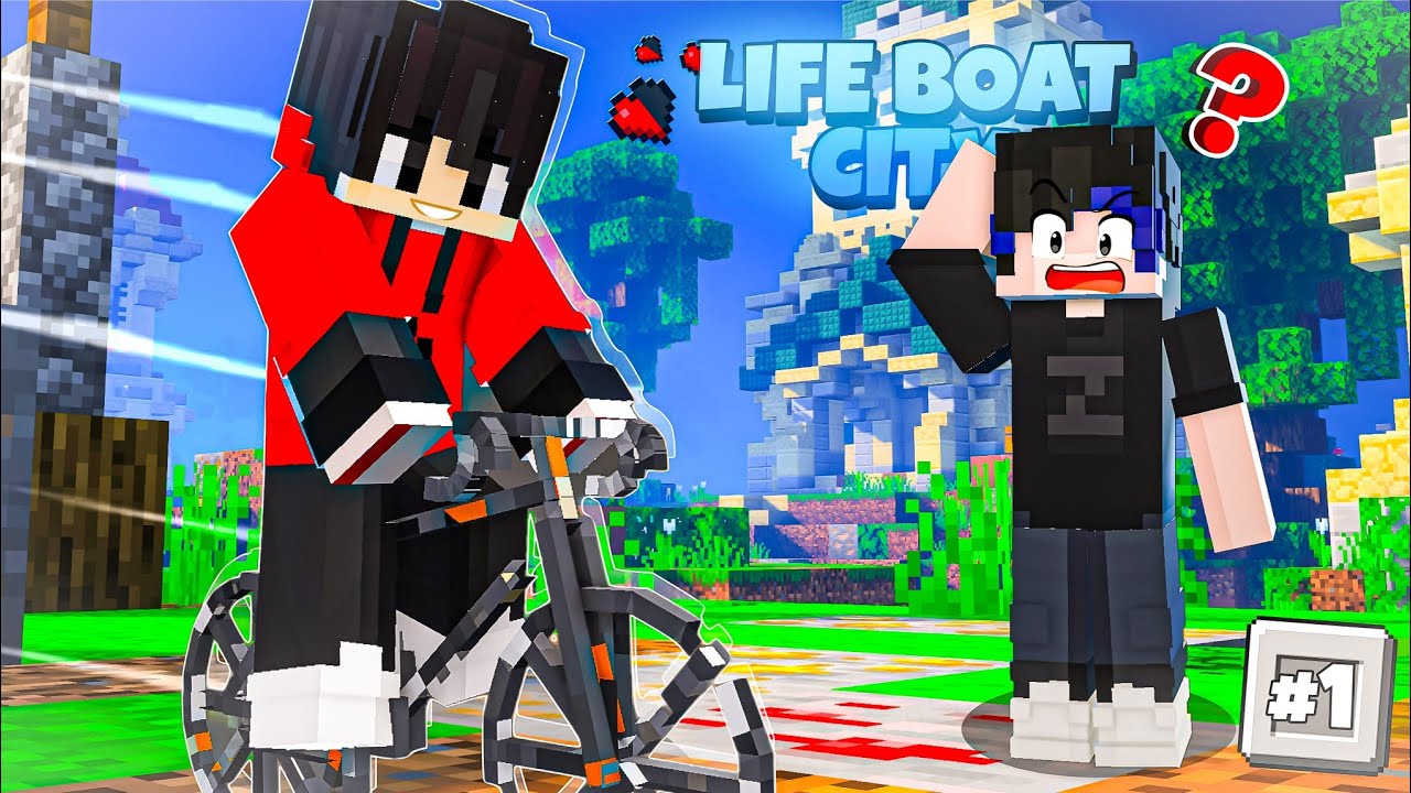Our First Day in Life boat City Minecraft Pe || Hindi Gameplay!
