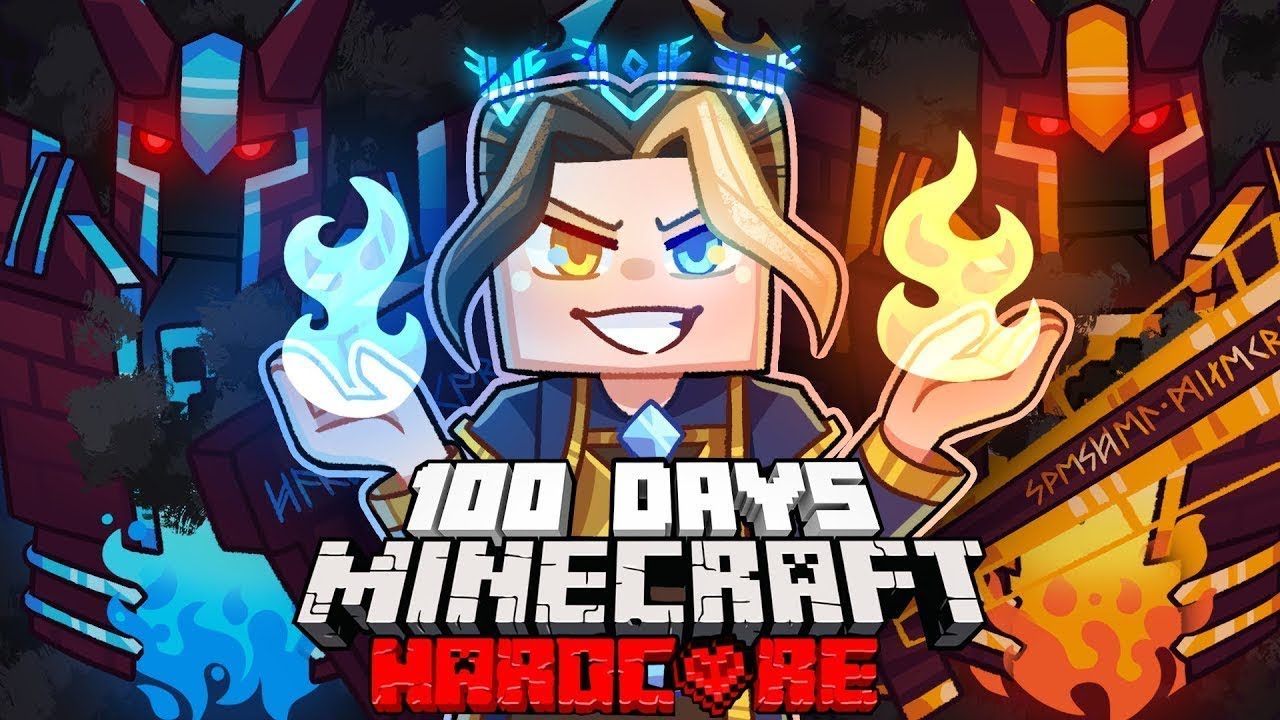 I Survived 100 Days as a SORCERER in Hardcore Minecraft...