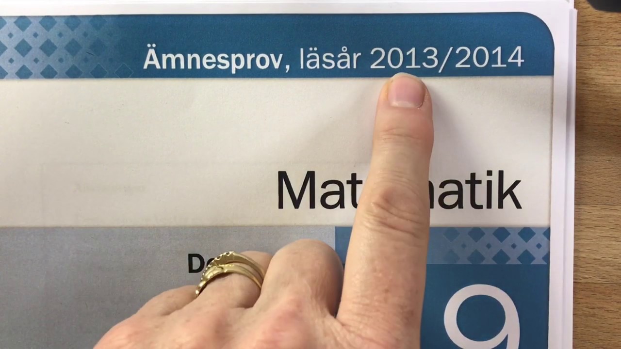 VT 2014 Del B, NP Matte åk 9 Del 2 av 3