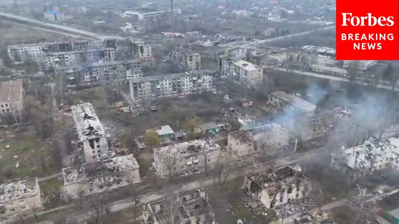 Drone Footage Captures Scale Of Destruction As Russia And Ukraine Battle Over Pokrovsk In Donetsk