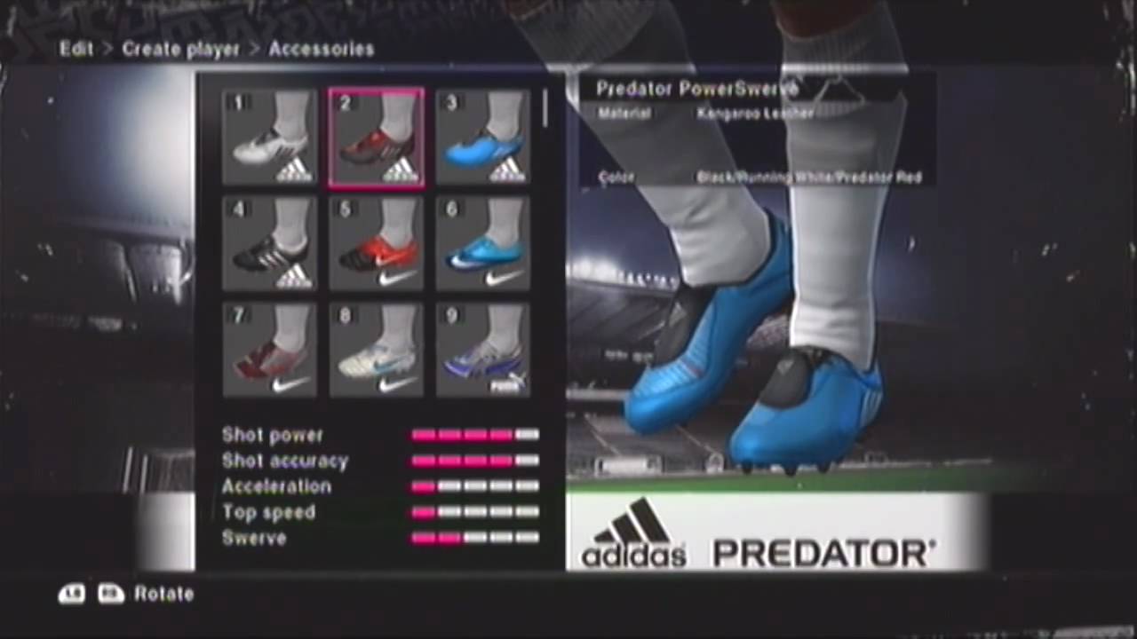 Pro Evolution Soccer 2010 Create a Player Gameplay