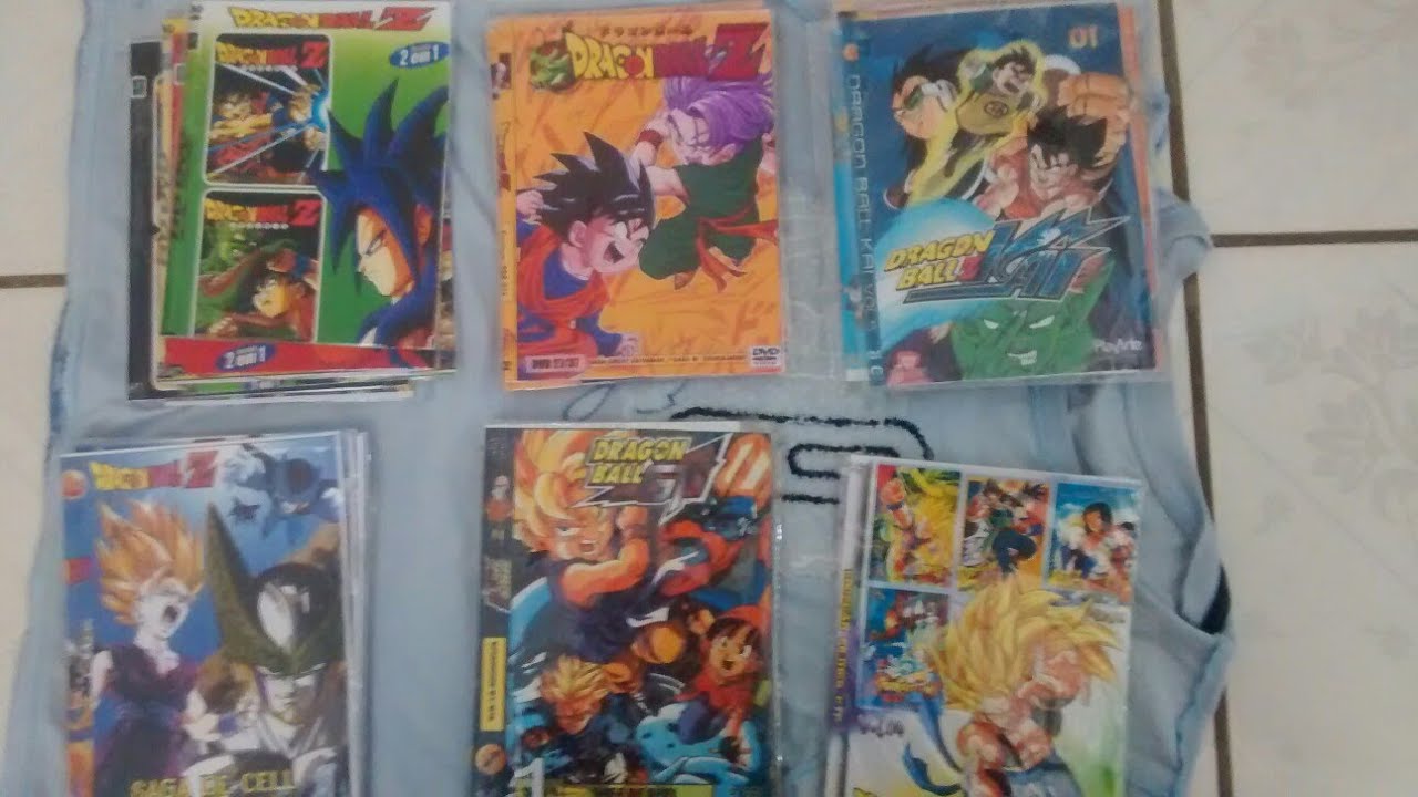 minha coleção de DVDs de dragon ball z!!