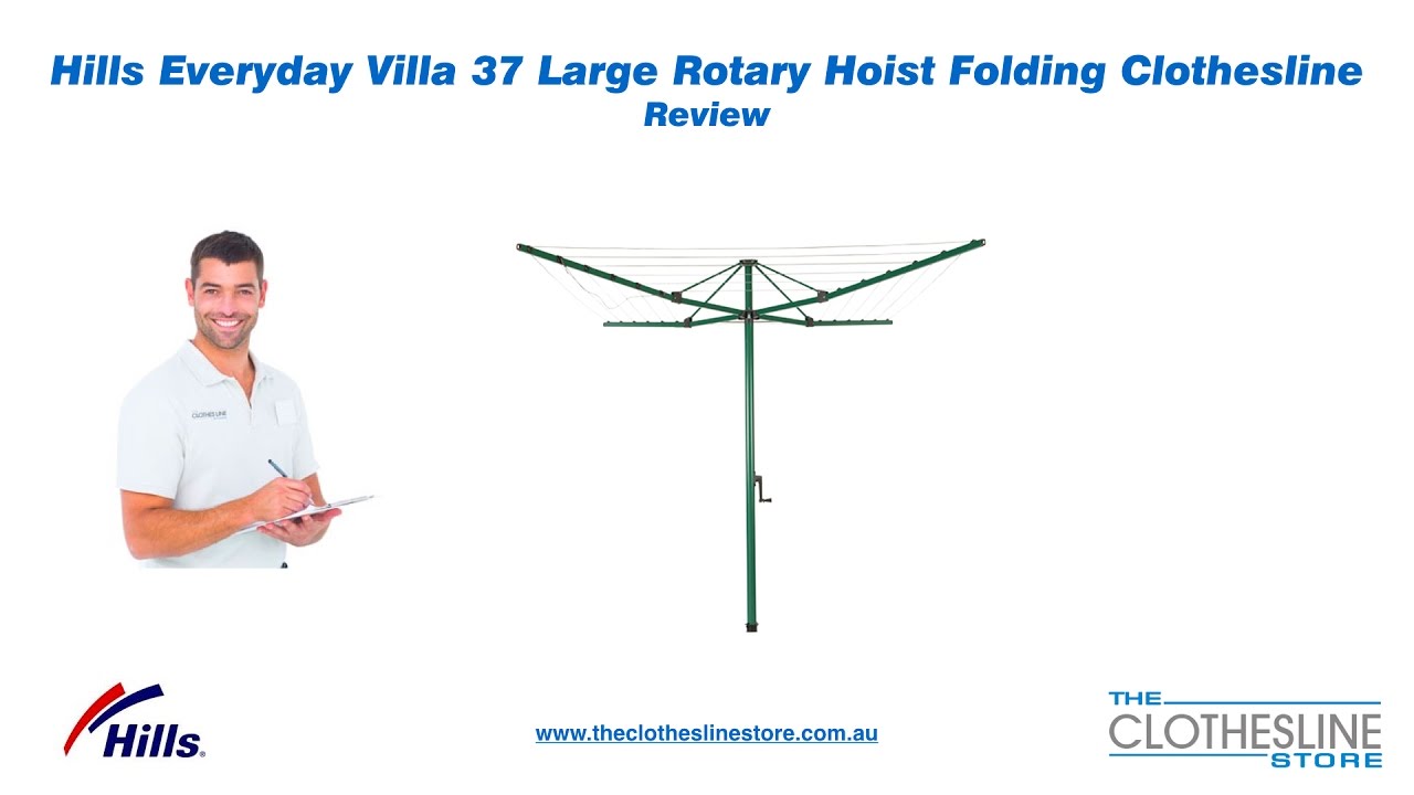 Hills Hoist Everyday 37 Traditional Folding Head Rotary Clothesline in Norfolk Pine