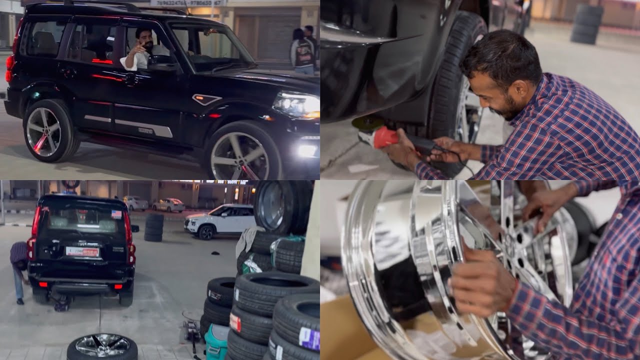 Scorpio 26 inch Alloy Wheels😱😱😱 || ओ भाई रहने दे मत काट… Mood Off😤 #sahilsangwanofficial #thar