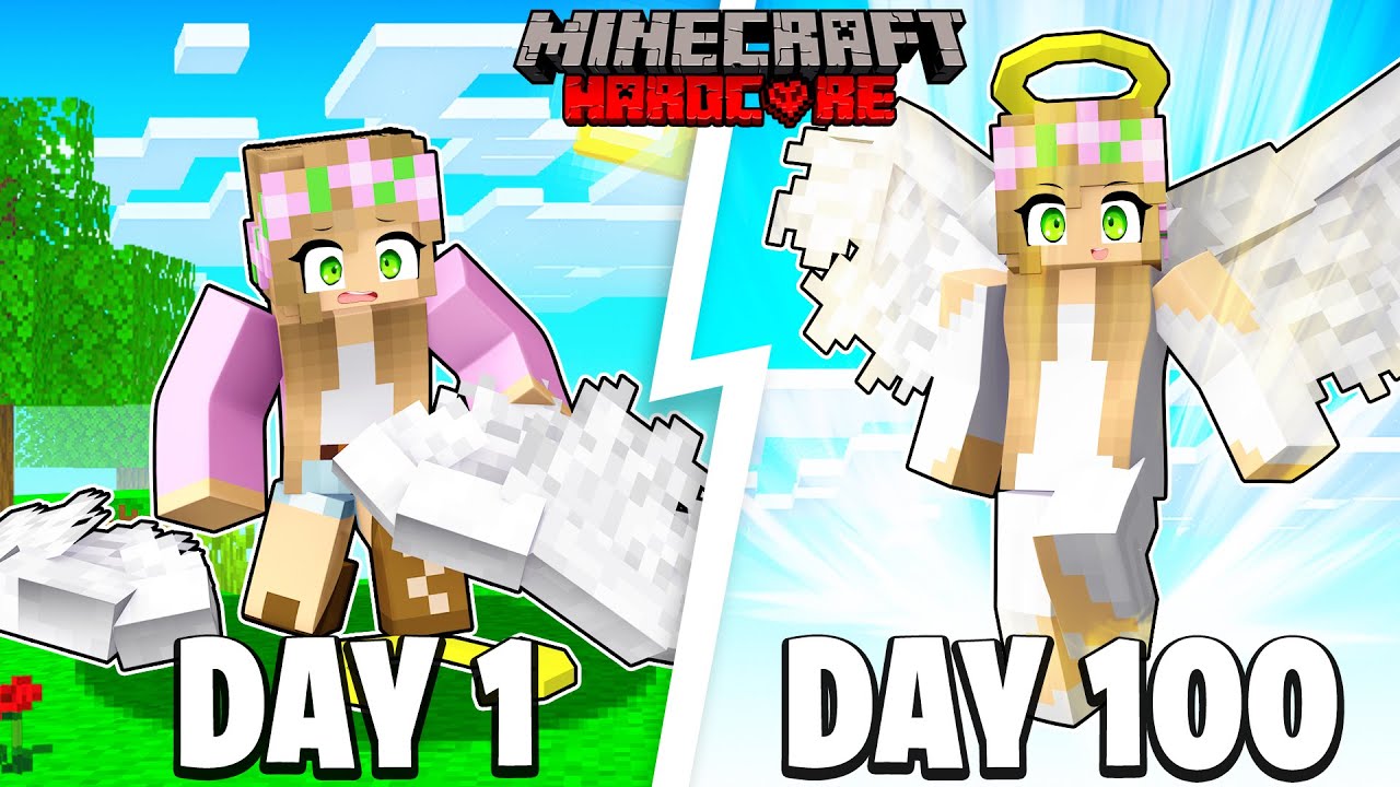 I Survived 100 DAYS as an ANGEL in Minecraft