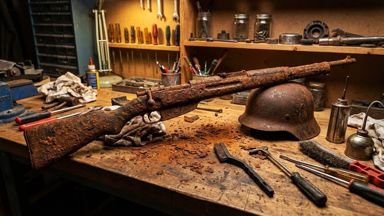 Complete Restoration of a WW2 Soldier’s Weapon: From Abandoned Battlefield to Preserved Artifact