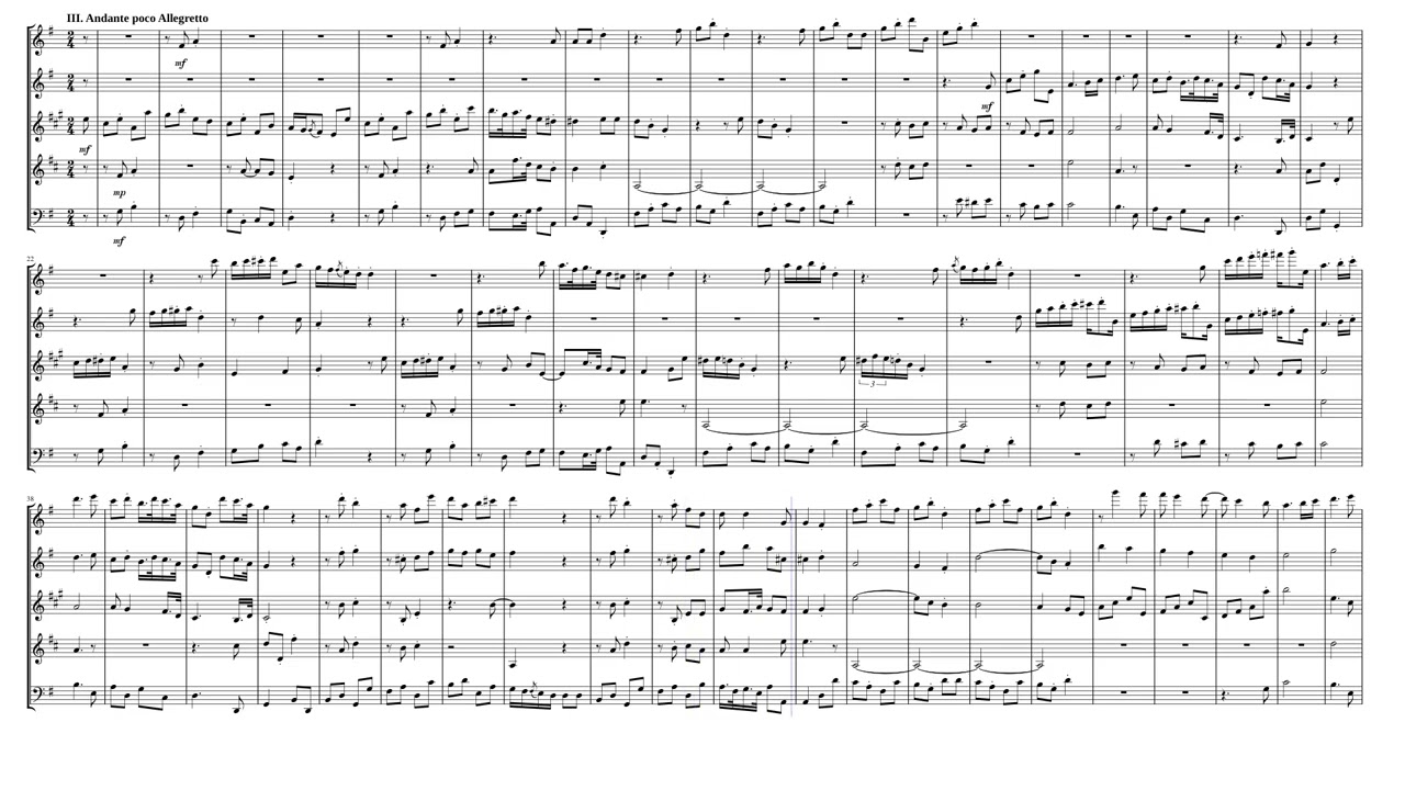 Wind Quintet (Opus 88 No. 1) for Woodwind Quintet