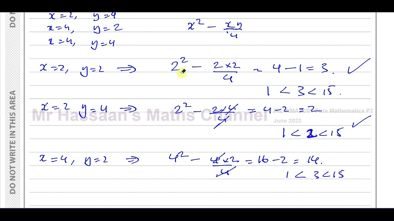 WMA12/01, (Edexcel) IAL P2 June 2023,  Q8, Proof, Counter Example, Exhaustion