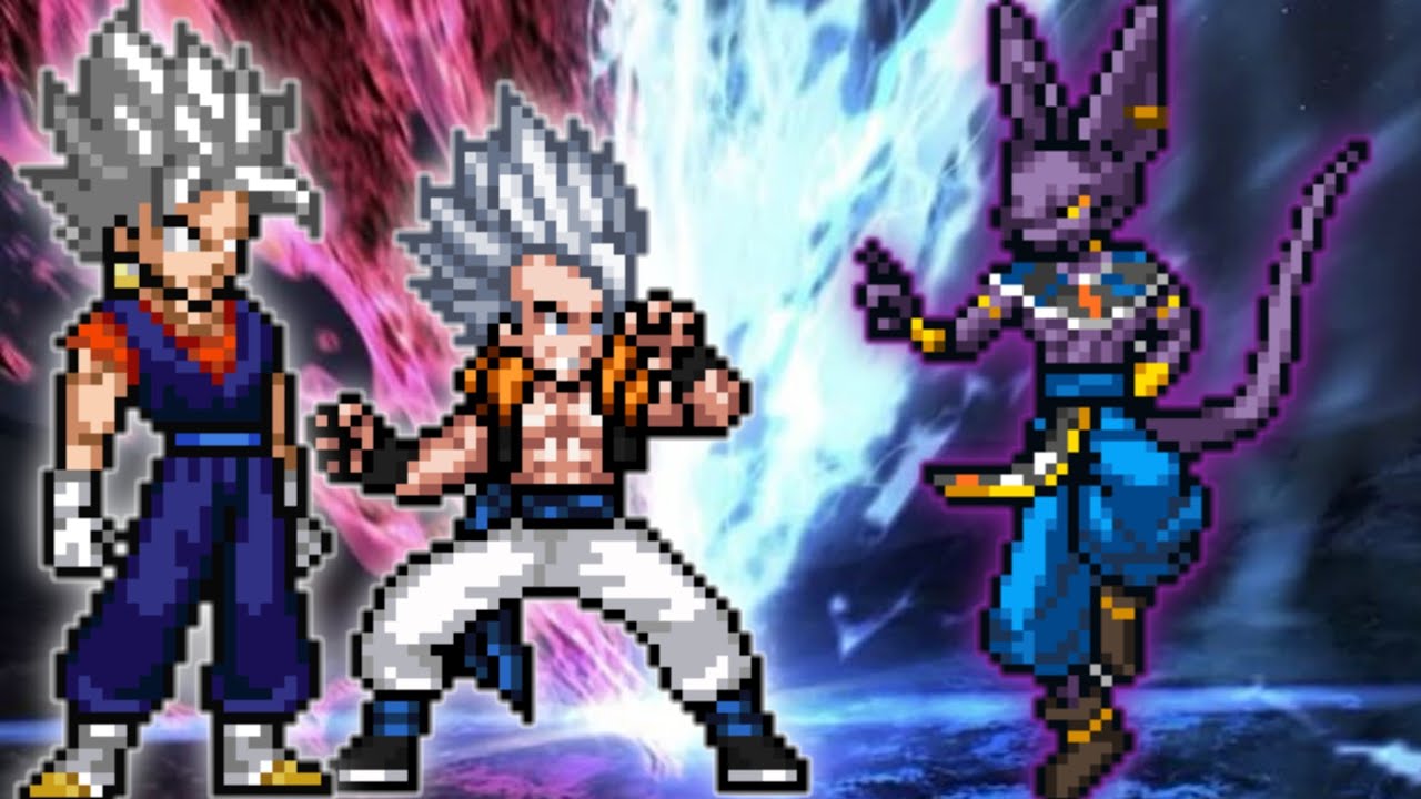 Vegito V2 OP(All Form) & Gogeta OP(AF) VS Lord Beerus JXM DTC OP in Jump Force Mugen