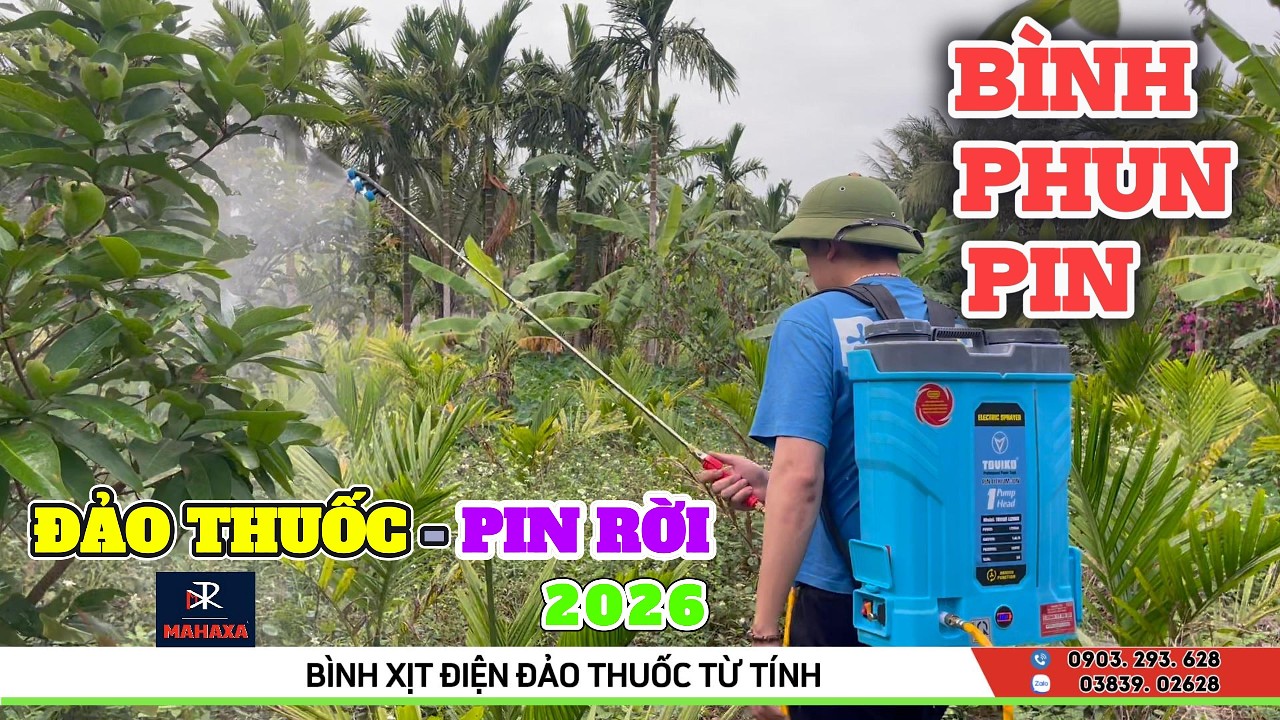 Bình Xịt Điện 20L Toviko Pin Lithium Siêu Nhẹ – Phun Mạnh 100PSI, Pin Trâu 4–6H