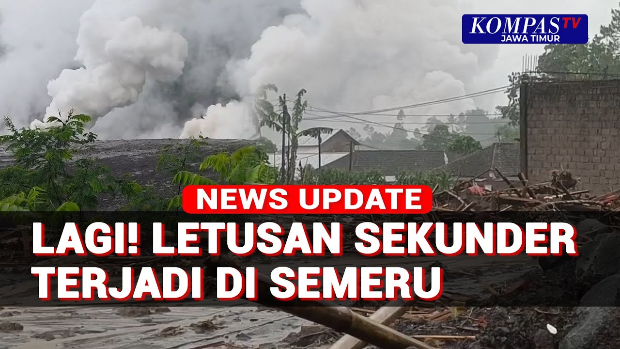 Terkini! Letusan Sekunder Semeru Meningkat, Polisi Evakuasi Warga Supit Urang Lumajang